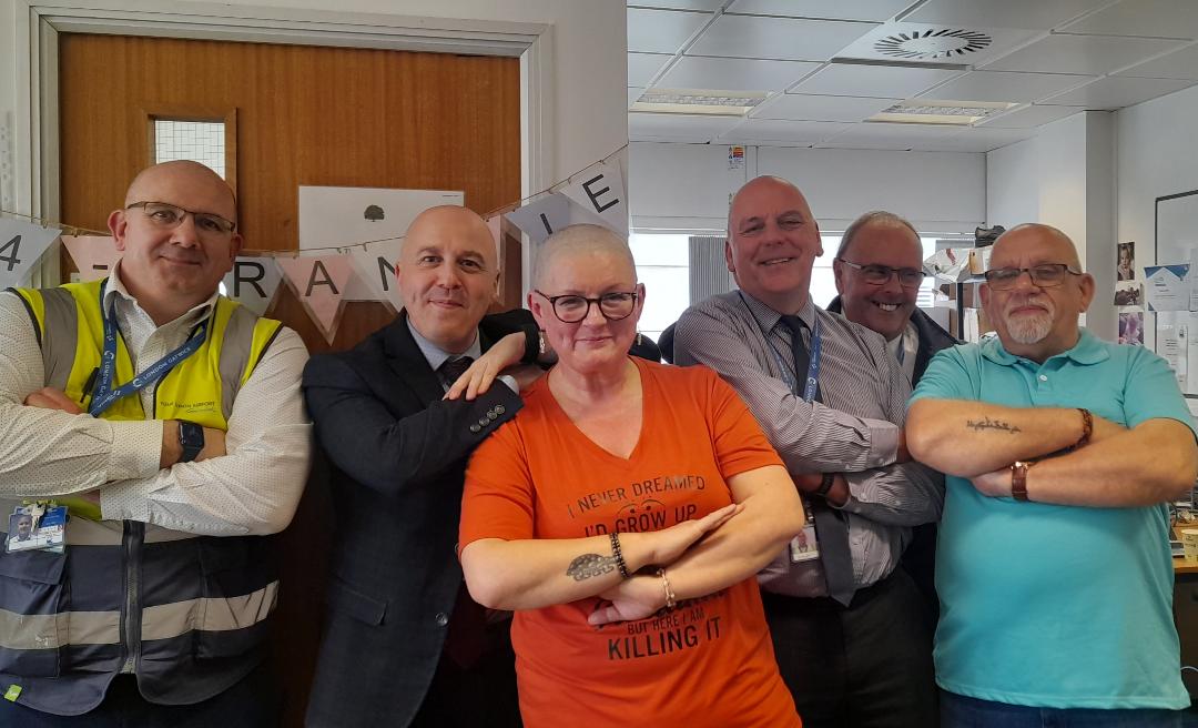Vicky's head shave in aid of Forty 4 Frankie