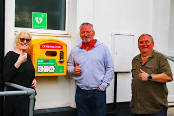 AED installation at the Carlton Club with the Forty 4 Frankie campaign.