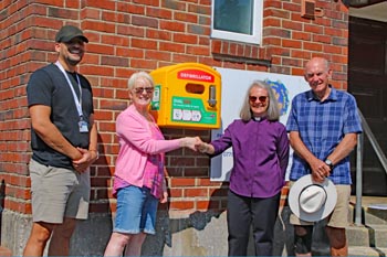 F4F AED installation at Drayton United Church, Portsmouth.