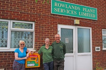 Forty 4 Frankie AED installation at Rowlands Plant Hire, Portsmouth
